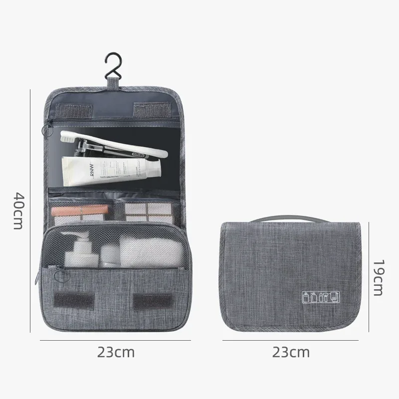 trousse de toilette de voyage pour femmes, organisateur suspendu portable pour shampoing, revitalisant, ensemble de pinceaux, accessoires de maquillage