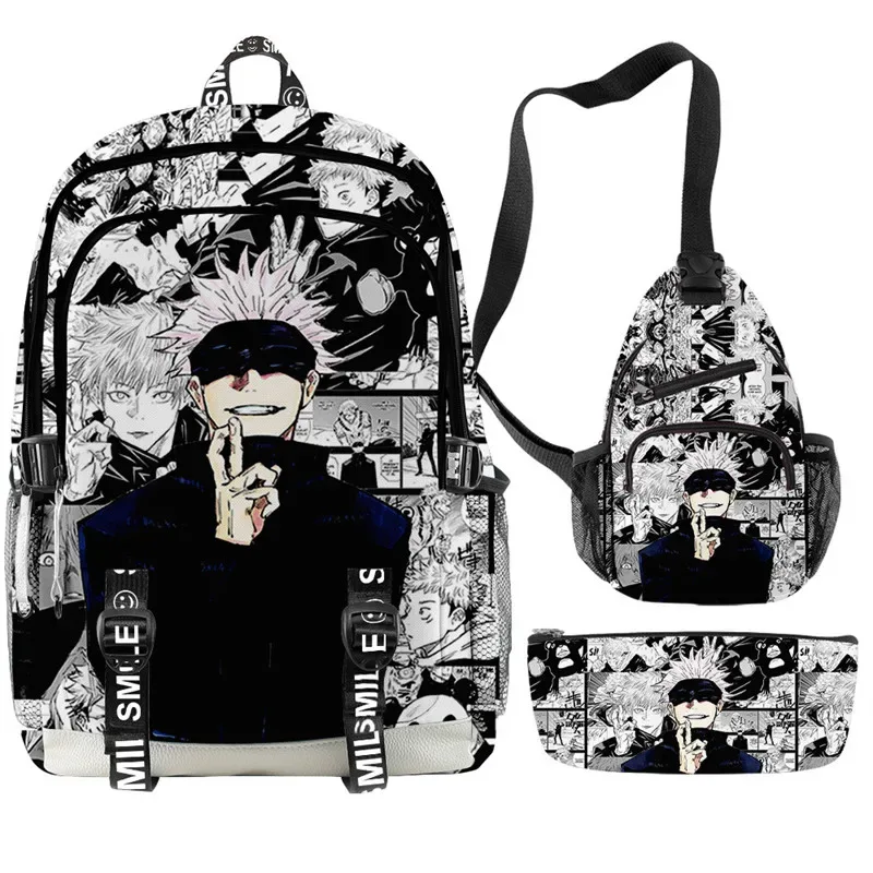 anime satoru gojo école sac à dos sac à dos pour ordinateur portable garçons filles adolescents sac d'école sa