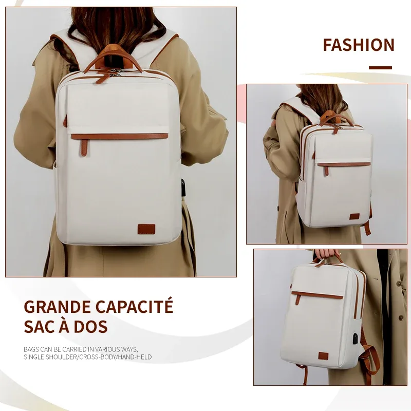 sac à dos tendance et simple de grande capacité pour les trajets quotidiens et l'utilisation au bureau