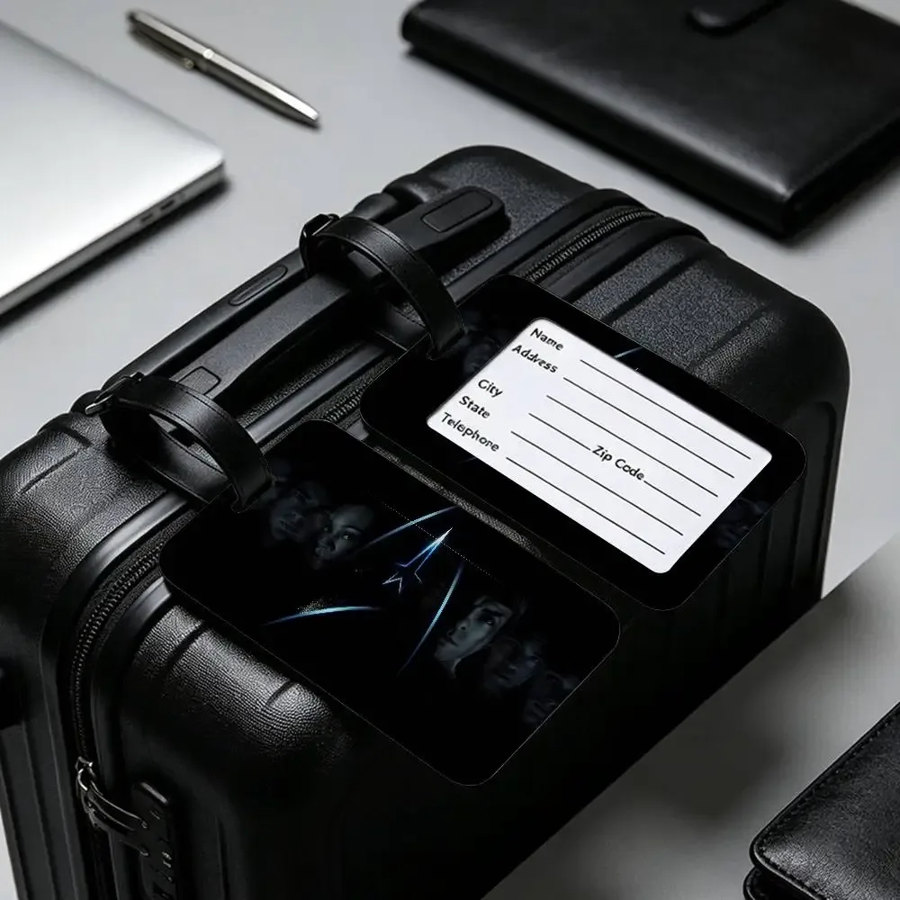 étiquette d'identification de bagages en pvc s-star t-trek scifi, porte-carte d'information anti-perte, étiquette nominative pour valise de voyage