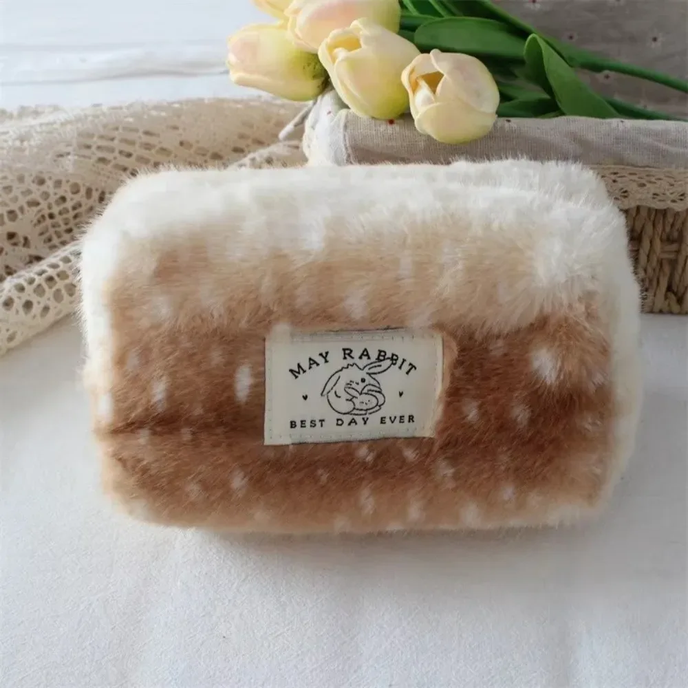 petite trousse de maquillage à la mode, organisateur de voyage de grande capacité, pochette pour serviettes hygiéniques, étui à rouge à lèvres à motif de cerf pour femmes en voyage