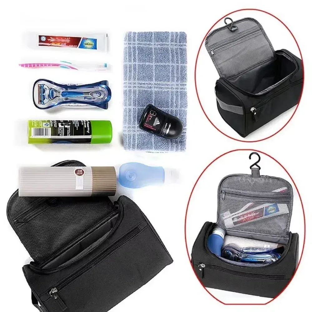 trousse de maquillage étanche pour hommes et femmes, trousse cosmétique, trousse de beauté, trousse de maquillage, kits de trousse de toilette d'évaluation, stockage de poudres lavantes de voyage, fermeture éclair
