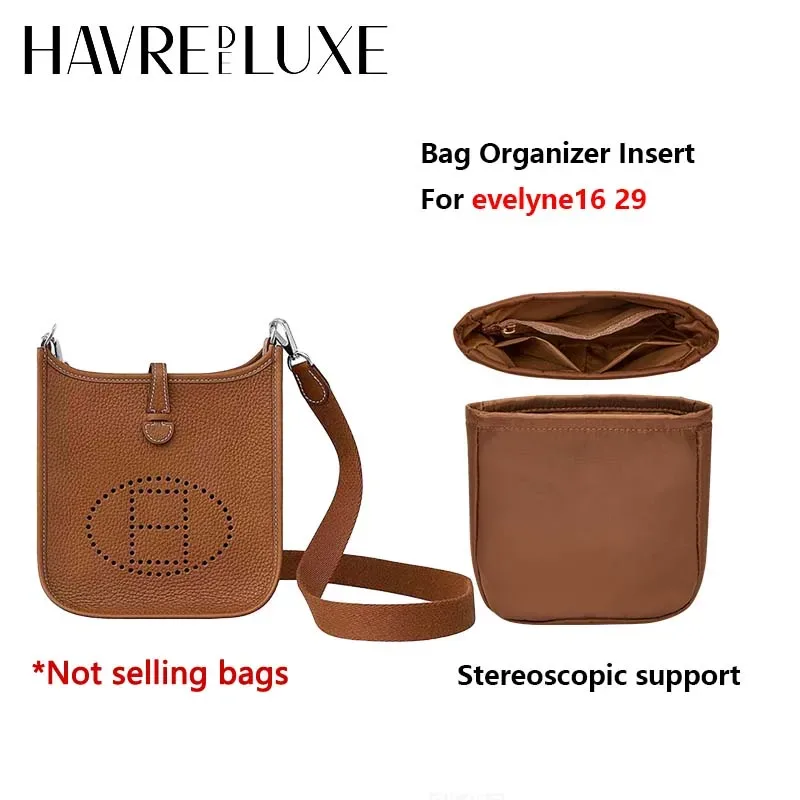 insert organisateur de sac pour evelyne16 29, sac de rangement en nylon léger, sac de poche intérieure, accessoires