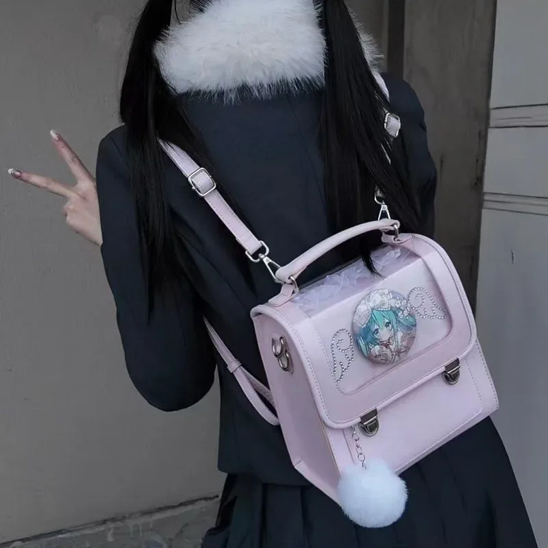 sac à bandoulière vintage harajuku punk gothique, sac sous le bras tendance, sacs à main esthétiques y2k, sacs ita transparents décontractés pour femmes