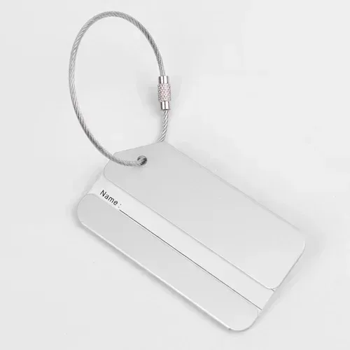 1 pièce étiquette de bagage unisexe en métal, portable, porte-adresse et identification pour valise, accessoires de voyage, livraison directe