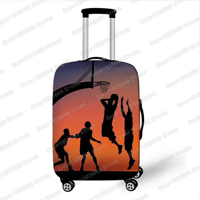 housses de valise de basket-ball imprimées en 3d, accessoires de voyage, boîtier de chariot, housse anti-poussière élastique, fournitures de bagages de 18 à 32 pouces