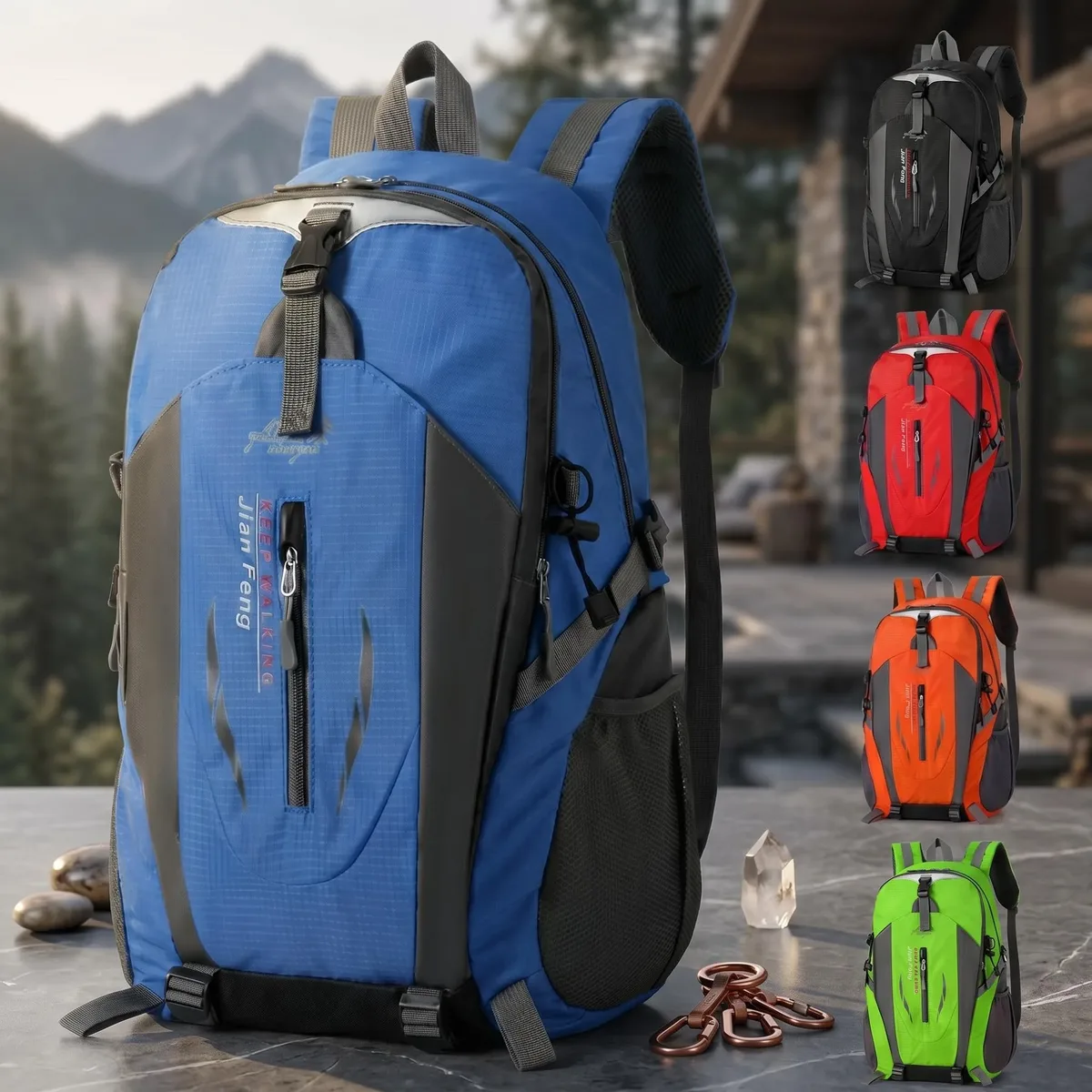 sac à dos de randonnée en plein air, résistant à l'eau, en oxford, durable, sac à dos décontracté de grande capacité, sac à dos de voyage et de camping pour hommes et femmes