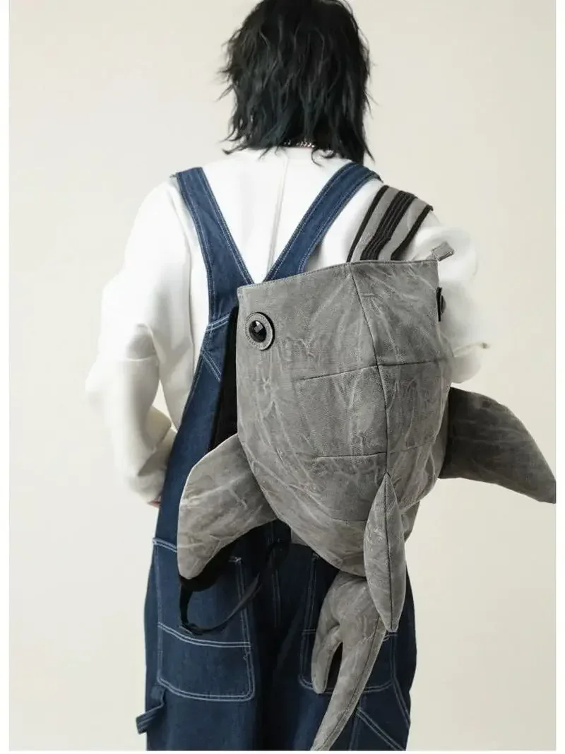 sac à dos en forme de requin baleine, sac de voyage durable de grande capacité pour femmes et hommes, mignon sac à dos de dessin animé de rue en plein air, cartable d'étudiant