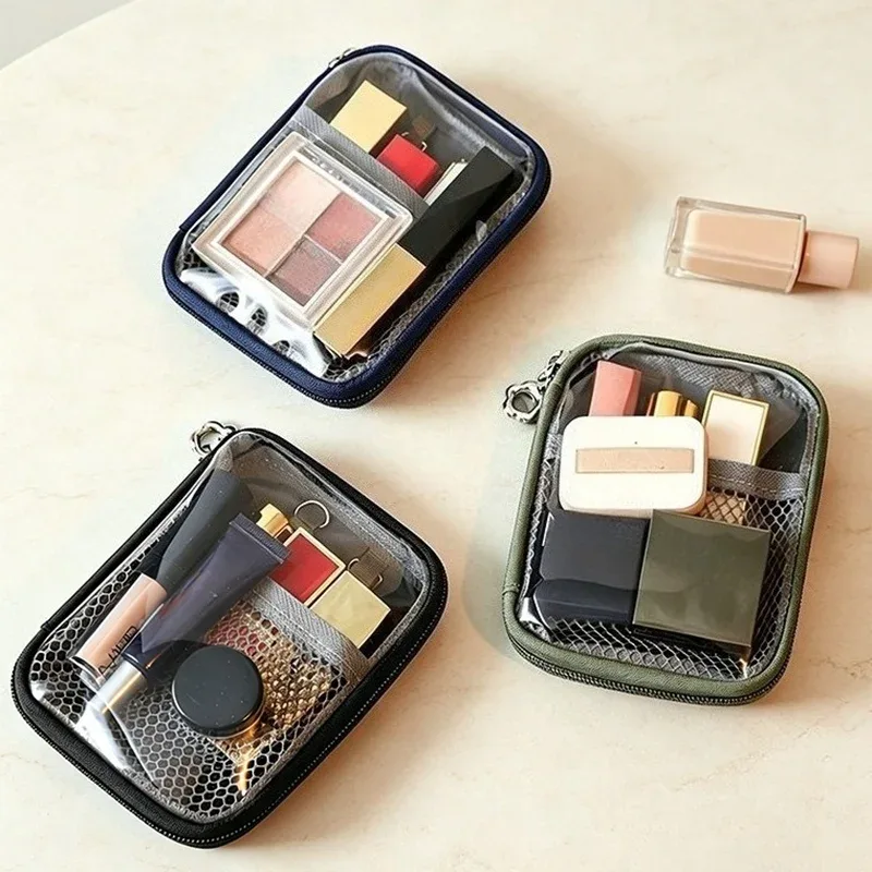 Trousse de Maquillage Portable - Pochette Cosmétique Compacte en Forme de Cube - pour Voyage, Extérieur, Gym, Salle de Bain, Coiffeuse - Organisateur de Maquillage