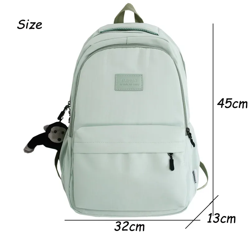 sac à dos femme couleur unie femme multi-poches décontracté homme sac de voyage cartable de haute qualité pour adolescente livre sac à dos
