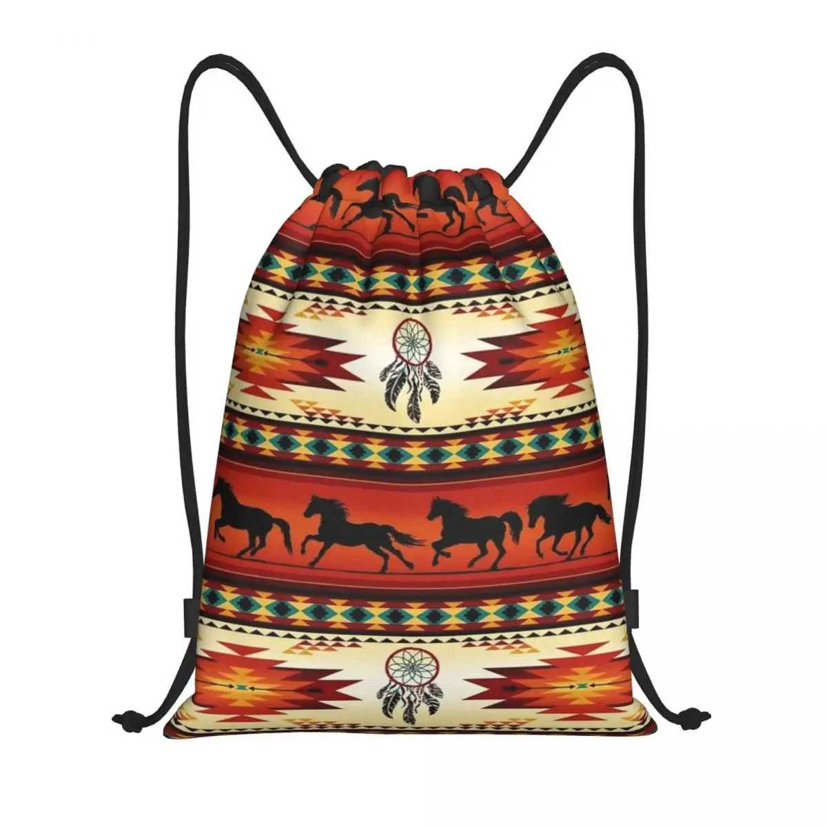 sac à dos navajo native american tribal pattern proximity wstring pour hommes et femmes, sac de sport pliable, sac de sport, sac d'entraînement