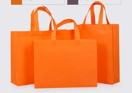 lot de 20 sacs fourre-tout non tissés, sac de shopping durable et écologique avec poignées pour les courses, possibilité d'impression personnalisée du logo.