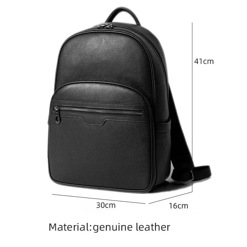 nouvelle marque en cuir véritable hommes sacs à dos mode véritable cuir naturel étudiant sac à dos garçon luxe ordinateur sacs pour ordinateur portable