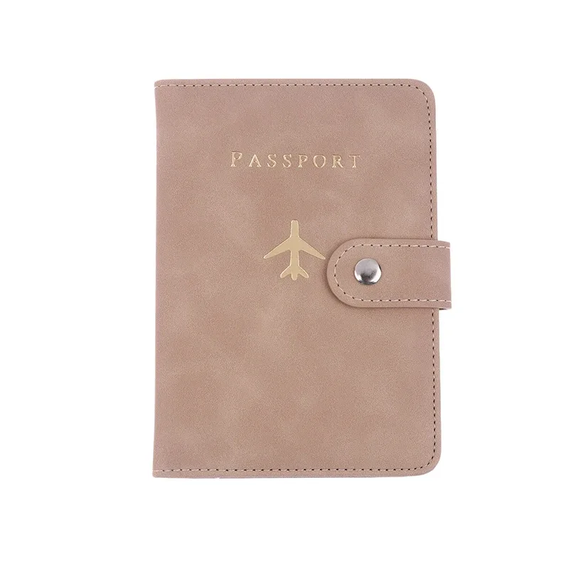 porte-carte d'identité en cuir pu, 1 pièce, avec fermoir d'avion, couverture de passeport de voyage, plusieurs fentes pour cartes, porte-passeport, organisateur de voyage unisexe
