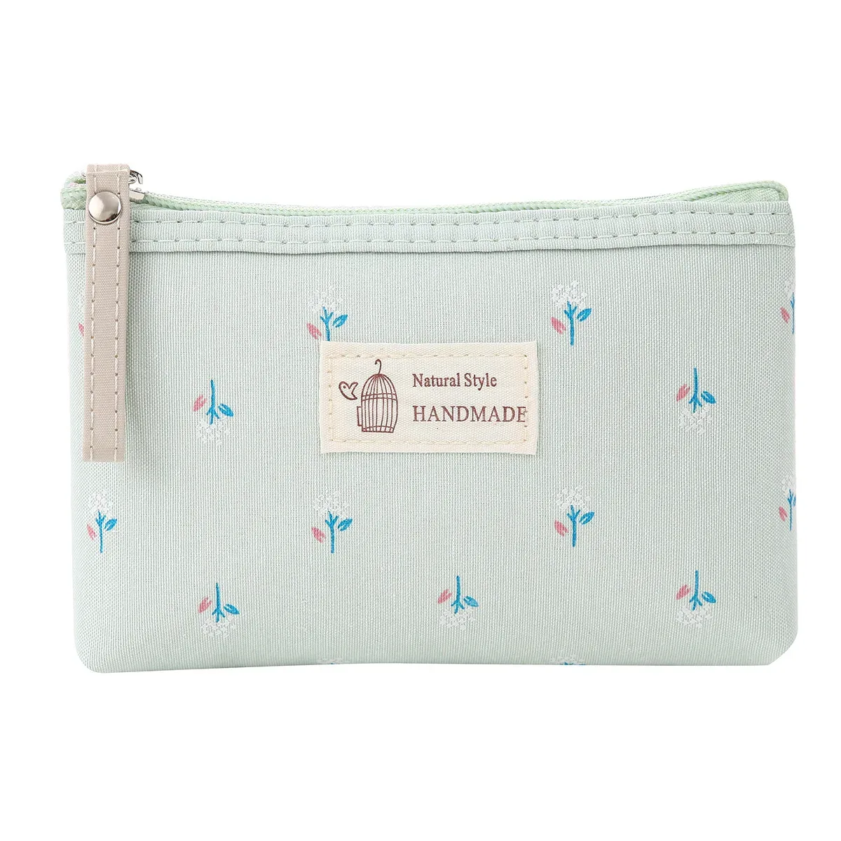 Petit sac à cosmétiques floral pour femme, trousse de maquillage, sac à main de voyage, sacs de maquillage de lavage de toilette à fermeture éclair, sac à main en poudre