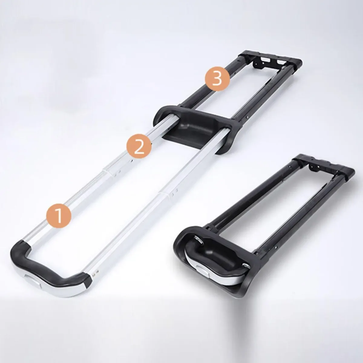 poignée de remplacement de refroidisseur pliante, tige de traction de pièces, robuste et réglable pour fixation rétractable et mécanisme d'attache de sécurité, chariot à main, valise seau à glace