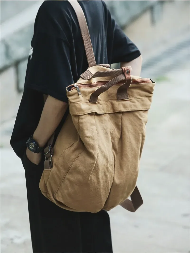 sac à dos en toile pour hommes et femmes, sac d'école grande capacité pour étudiants, sac à dos tendance pour ordinateur portable, sac à dos de voyage et de plein air pour le printemps
