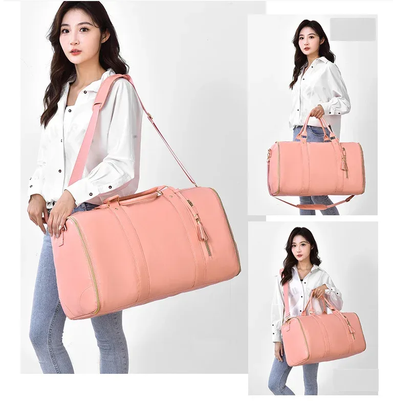 sacs à vêtements roulants pour femmes, sac à main de voyage avec roulettes, sac polochon pour vêtements, costume de voyage, sac de sport roulant