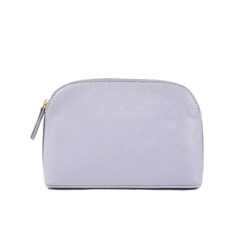 sac de rangement de cosmétiques en cuir pu avec lettres personnalisées, sac de maquillage de couleur unie d'atmosphère simple classique, sac de lavage avancé à fermeture éclair