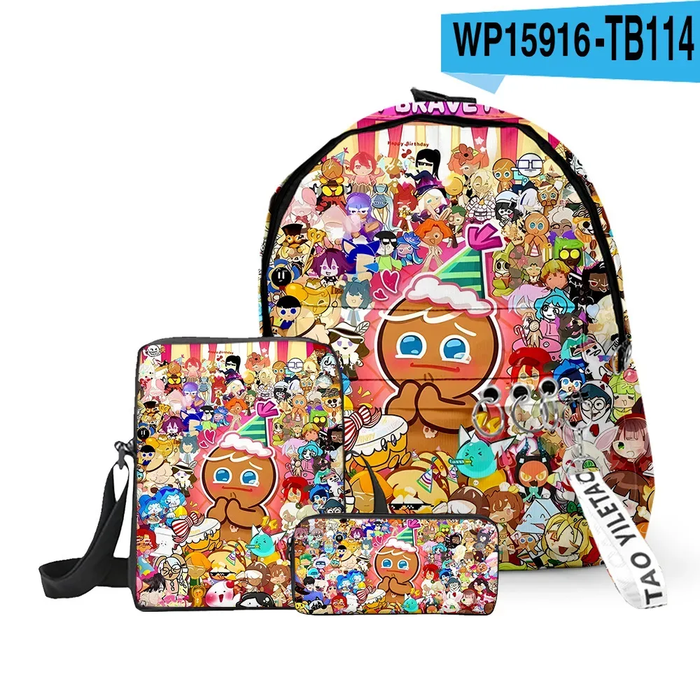 sac à dos scolaire classique amusant shadow milk en peluche avec impression 3d, lot de 3 pièces : sac à dos pour ordinateur portable, sac à bandoulière incliné et trousse à crayons