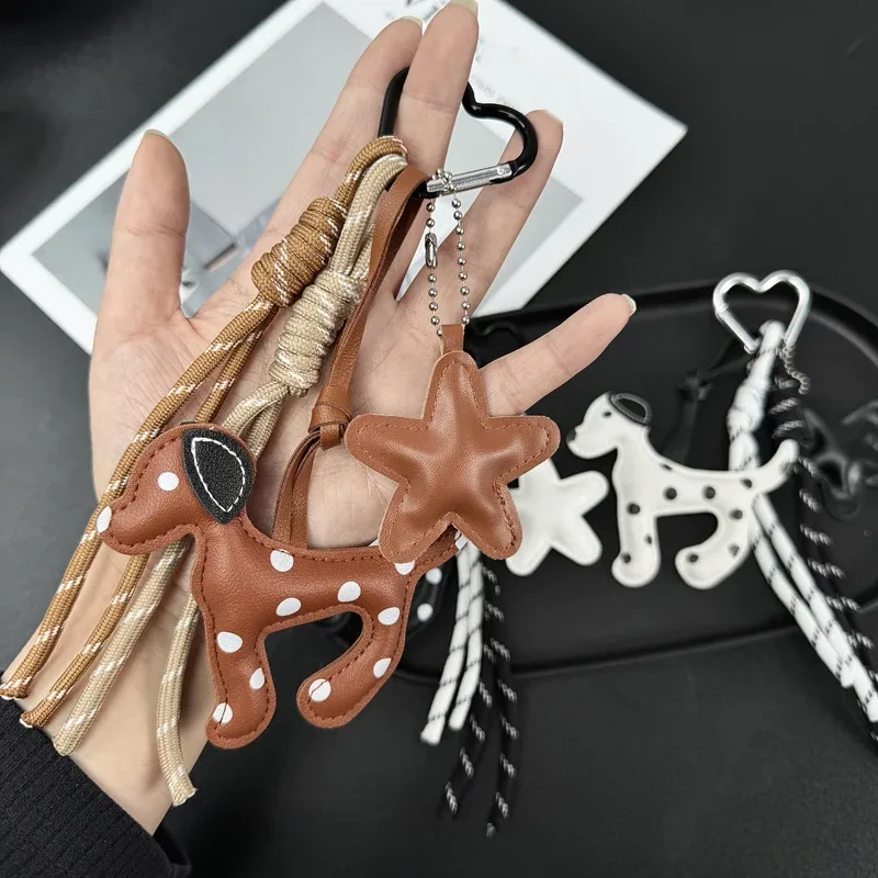 Breloque de sac chien mignon, porte-clés Kawaii avec pendentif étoile pour sac à dos, sac à main, décoration, cadeau pour les amoureux des chiens, femmes, filles