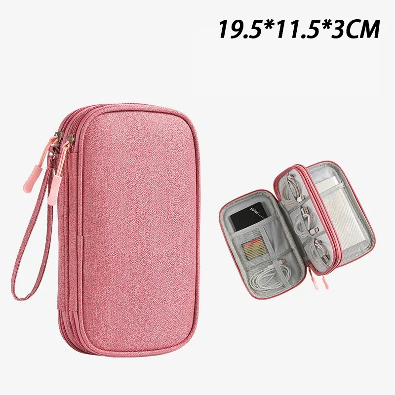 sac de rangement pour câbles usb, sac de rangement portable multifonctionnel pour chargeur et téléphone portable