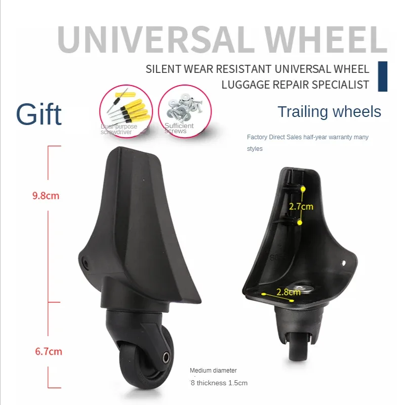 roues universelles pour valise, accessoires de réparation de roulettes de valise, roues pour bagages de voyage