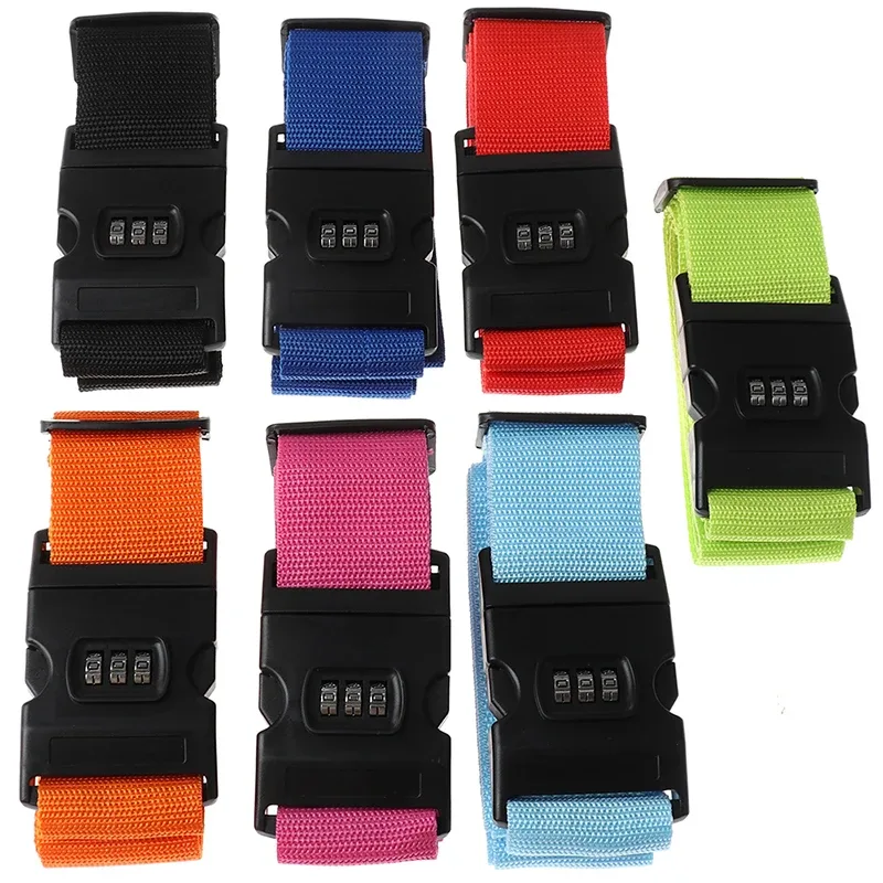 [nouveau] nouvelle sangle de bagage de voyage en nylon durable avec verrou de sécurité, 1 pièce