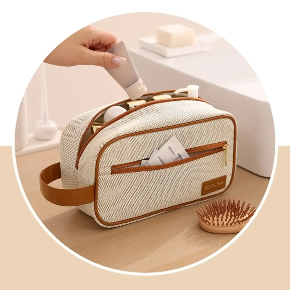 trousse de toilette grande capacité durable, sac organisateur cosmétique portable multifonctionnel, sac à main maquillage, extérieur