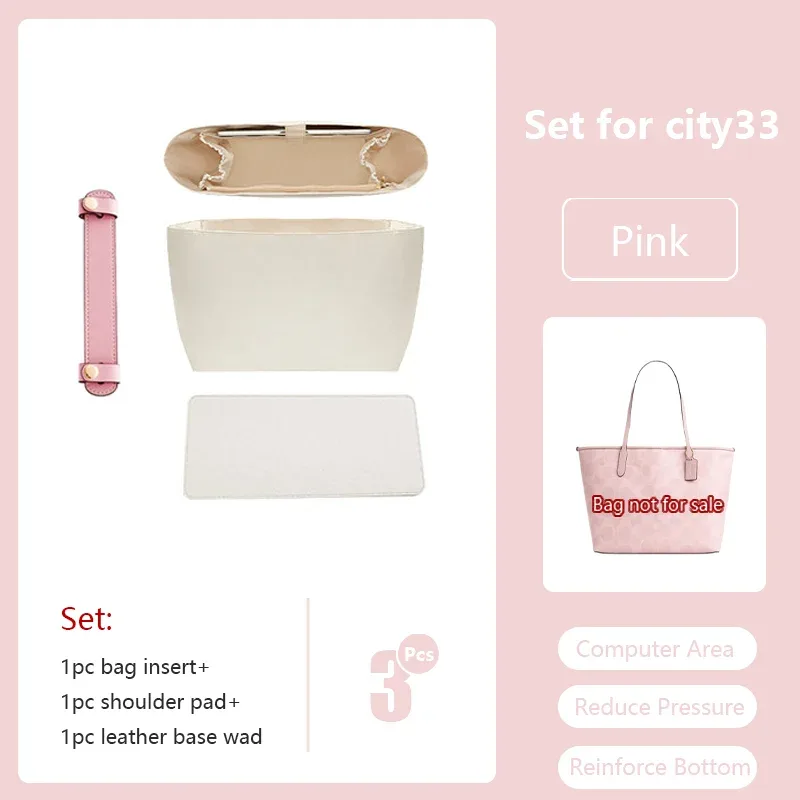 insert de sac en nylon pour sac fourre-tout coach city33, organisateur de sac étanche, support de rangement pour ordinateur portable, accessoire de remplacement