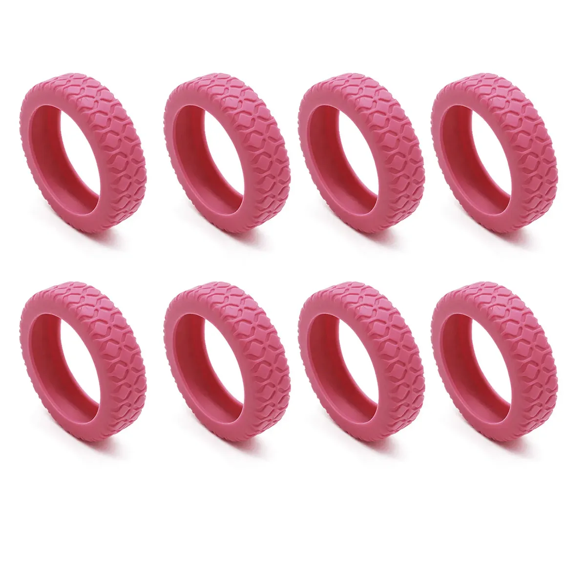 8 pièces/ensemble de protections en silicone pour roulettes de bagages, anti-bruit, résistantes à l'usure, pour valises à roulettes, protection épaissie pour le voyage
