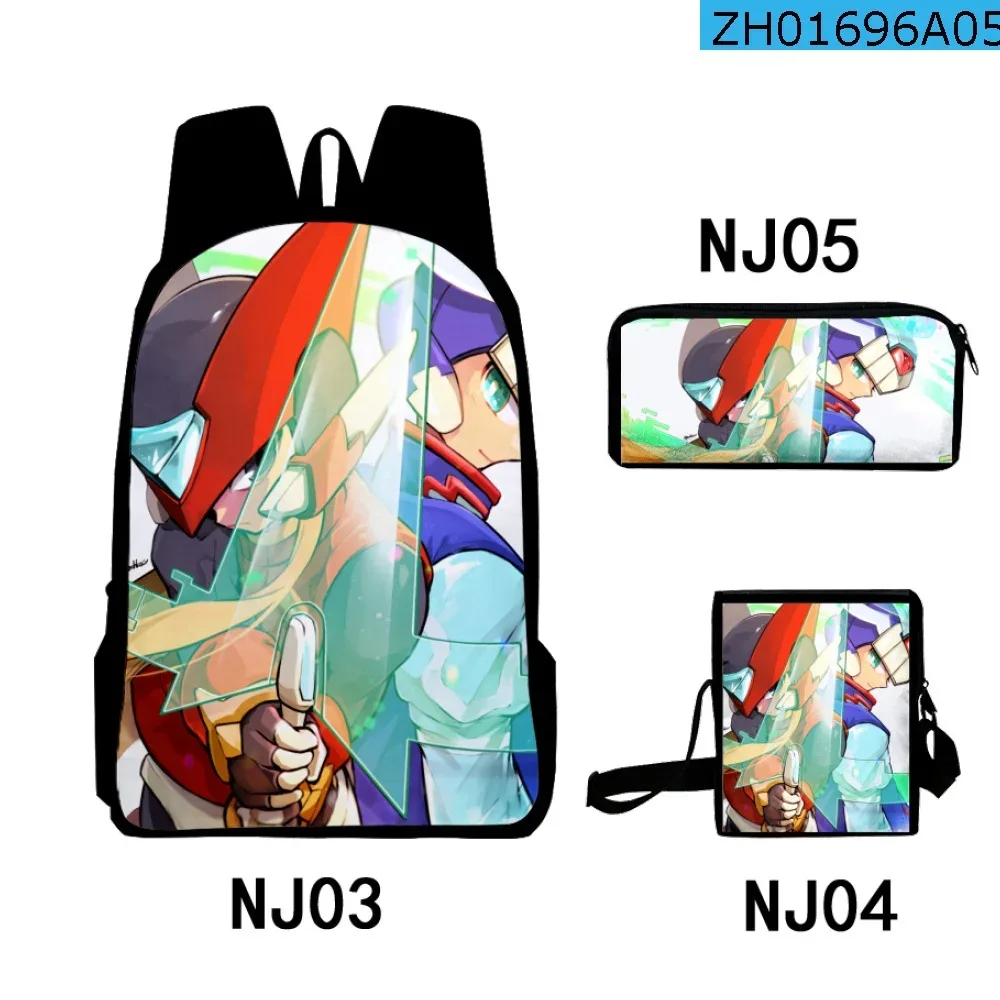mode nouveauté cool rockman impression 3d 3 pièces/ensemble sacs d'école pour élèves sac à dos pour ordinateur portable sac à dos sac à bandoulière incliné trousse à crayons