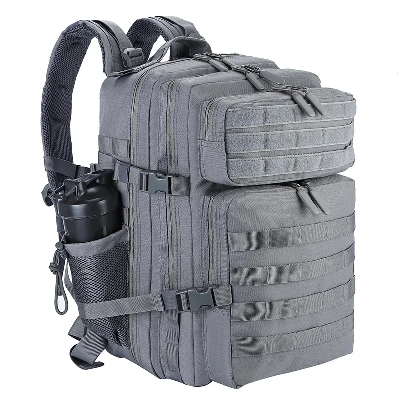 sacs à dos tactiques d'extérieur 45l, sac de sport d'athlète de grande capacité pour fitness, sport, entraînement, randonnée, avec porte-bouteille