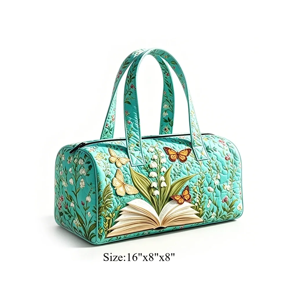 sac matelassé floral vintage style bohème pour femme, sac de voyage artistique pour halloween, sac de week-end pour amoureuses des animaux, sac de nuit