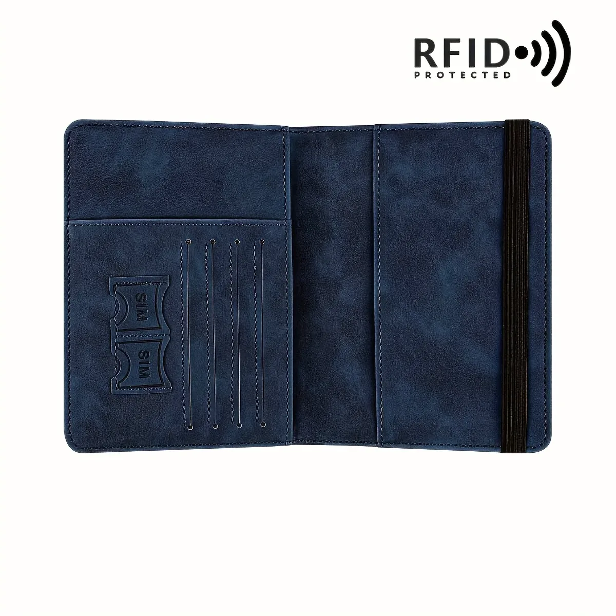 porte-passeport rétro en pu, portefeuille multifonction avec blocage rfid, housses de passeport avec emplacements pour cartes et objets personnels