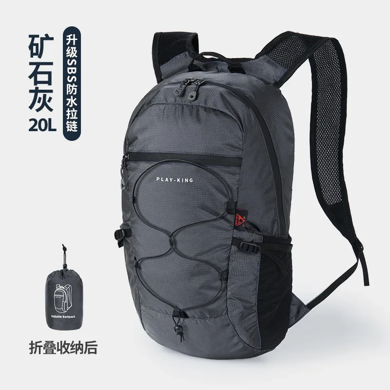 sac à dos pliant portable ultra-léger pour femmes, sac à dos de randonnée en plein air imperméable de grande capacité pour hommes
