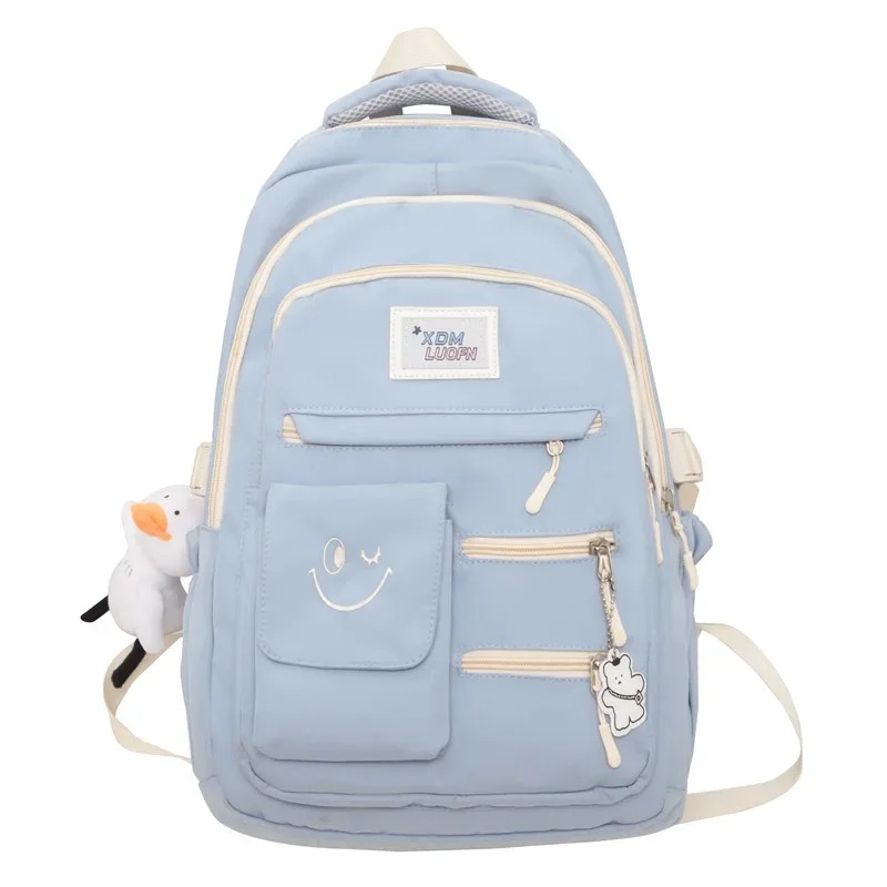 sac à dos en polaire de grande capacité pour filles, sacs à dos de voyage en plein air, grands sacs d'école, lettre, carillon de rue, mignon, nouveau