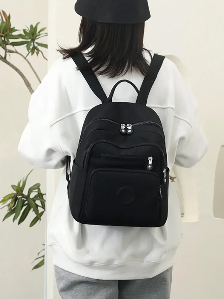 mochila feminina mini sac à dos pour adolescente, sac à dos décontracté en nylon imperméable pour femmes, sac à dos de poitrine 2018