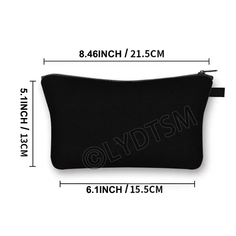 sac de rangement de cosmétiques pour femmes, sac de maquillage de marque à la mode avec imprimé de chat noir mignon