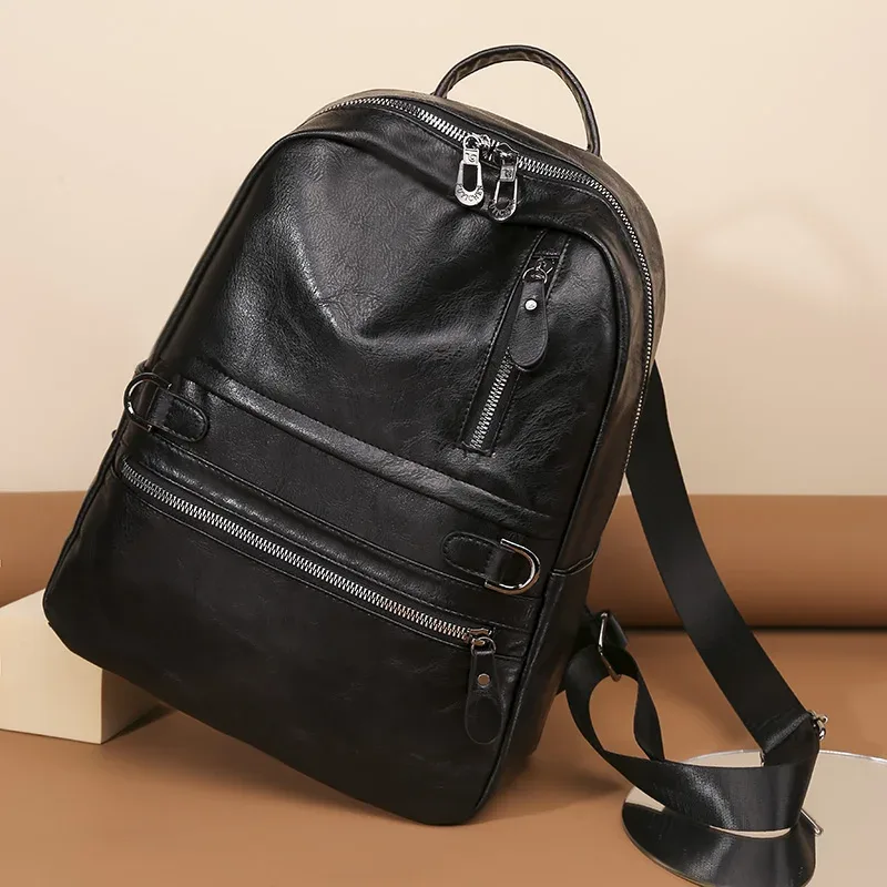 sacs de voyage multifonctionnels vintage pour femmes, sac à dos grande capacité, sac d'école étudiant, cartables en cuir de vachette de luxe pour femmes, nouveau