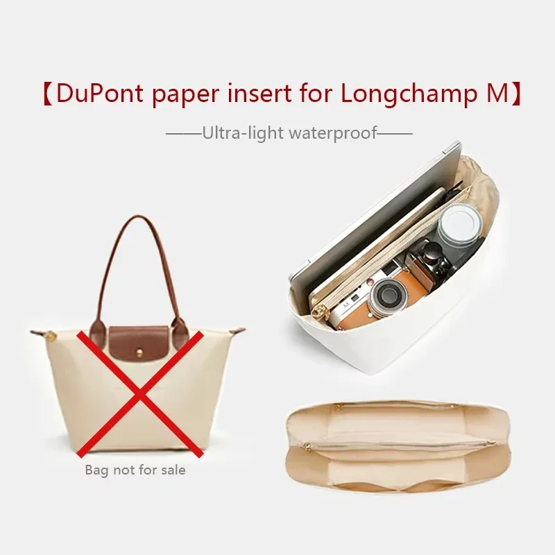 insert organisateur de sac pour longchamp mini dupont, sac en papier, rangement léger, support de sac étanche, accessoire