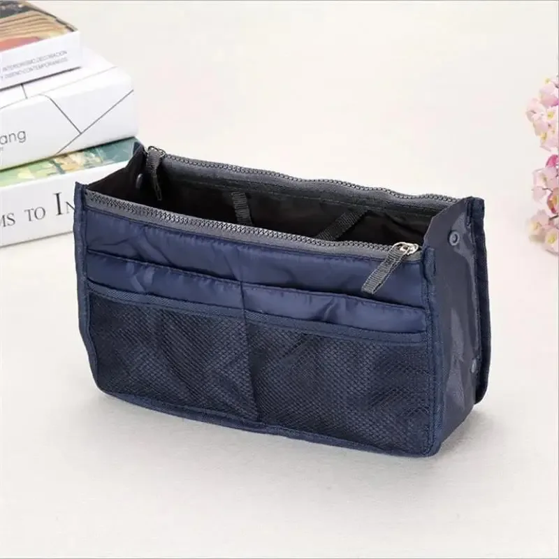 organisateur insérer sac femmes nylon voyage insérer organisateur sac à main sac à main grande doublure dame maquillage cosmétique sac pas cher femme fourre-tout