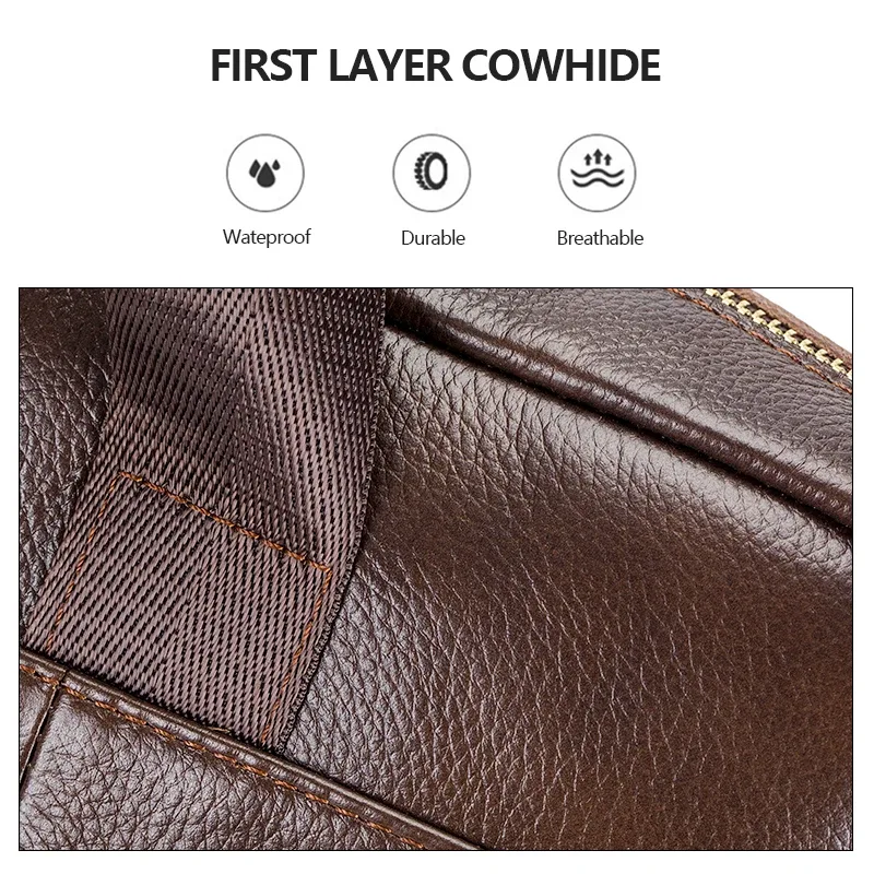 porte-documents de luxe en cuir véritable pour homme, sac pour ordinateur portable 15,6 pouces, sac de bureau, sac pour ordinateur