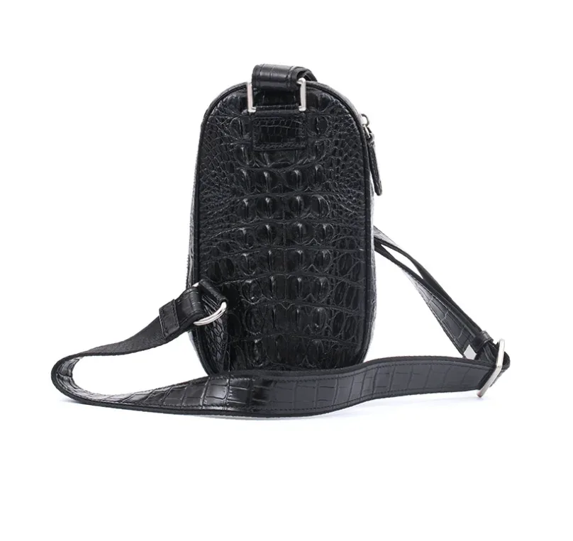 2025 hommes véritable/réel 100% peau de crocodile hommes sac à bandoulière petite taille taille ou épaule mode hommes sac doublure de vache