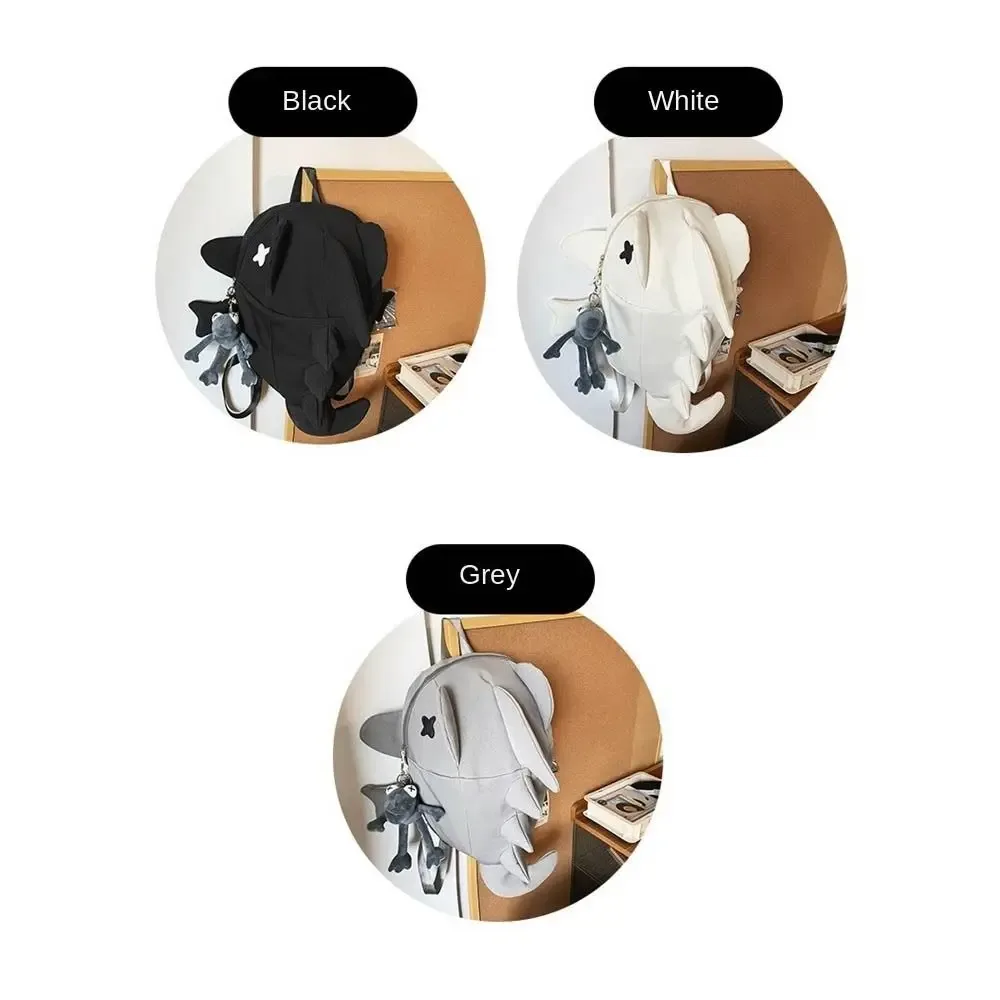 sac à dos tendance imperméable en forme de requin, multi-poches, grande capacité, sac de voyage pour ordinateur portable, sac décontracté en nylon pour étudiants et collégiens.