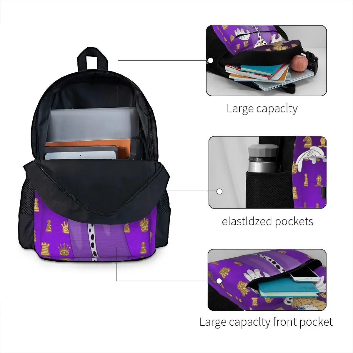kinger the amazing digital circus sac à dos pour étudiants, garçons et filles, sac d'école pour enfants, sacs à bandoulière pour ordinateur portable pour hommes et femmes