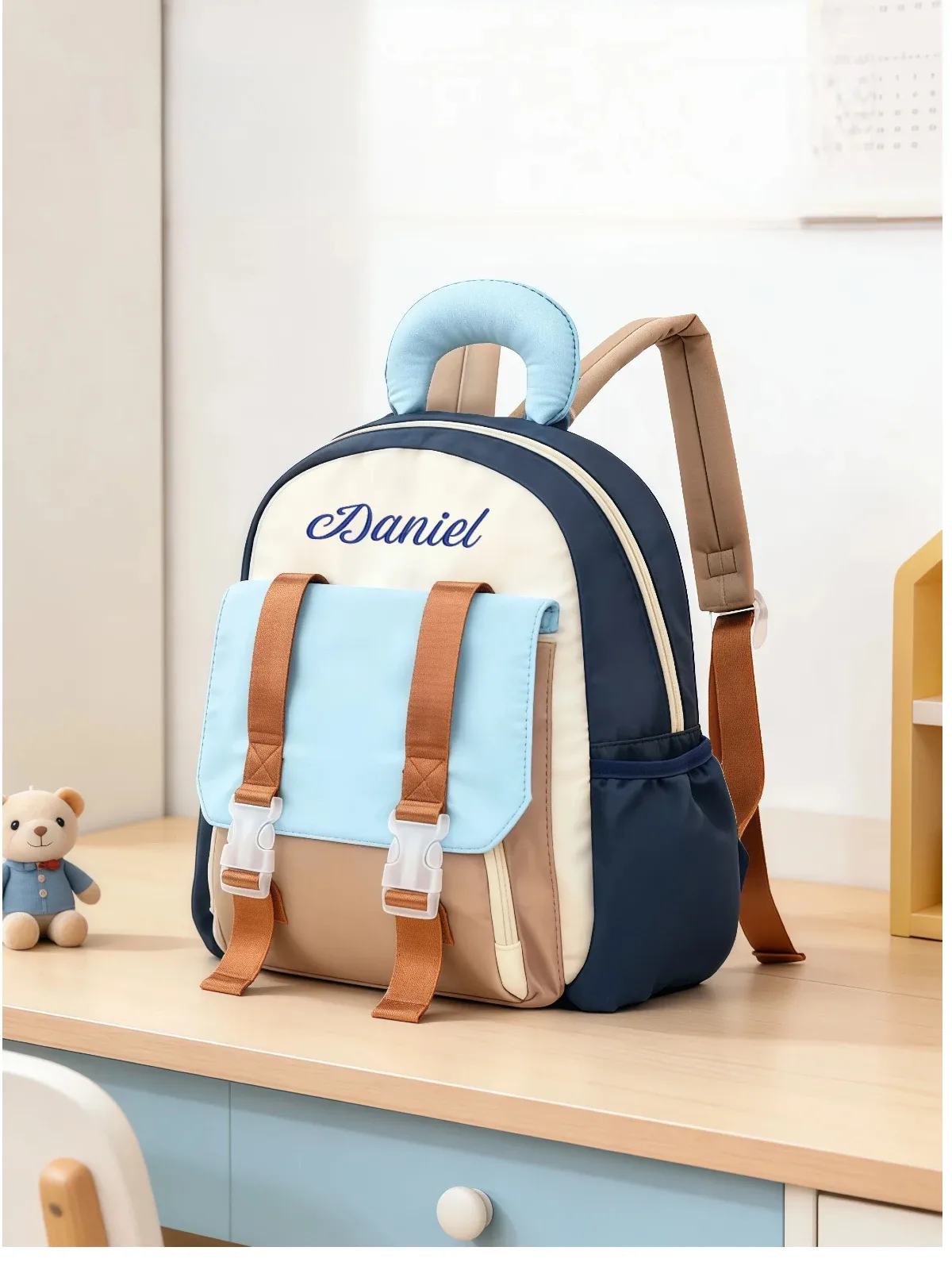 sac à dos de maternelle brodé, mignon, patchwork, personnalisé avec nom, cartable pour filles et garçons, pour l'école, les voyages quotidiens, cadeaux adorables pour enfants