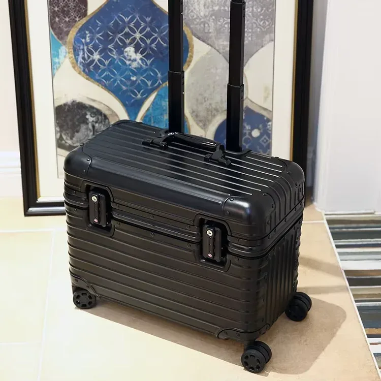 valise d'appareil photo en alliage d'aluminium et de magnésium, valise a roulettes de voyage serrure douanière tsa, sac de voyage, bagage de cabine, chariot à mot de passe, boîte à outils, 18 ", 20", 22"
