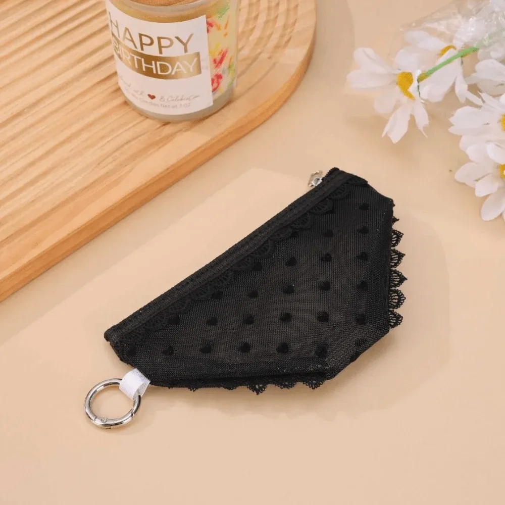 pochette de maquillage transparente en dentelle en forme de cœur, sac de toilette en maille y2k, sac de voyage, pour la vie quotidienne.