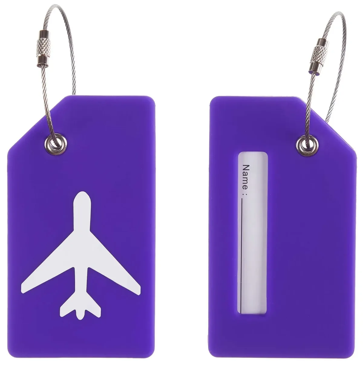 1 étiquette de bagage en silicone, couleur unie, tendance, porte-nom et adresse pour valise, accessoires de voyage